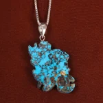 گردنبند فیروزه طرح ایران کد 22572