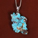 گردنبند فیروزه طرح ایران کد 22575