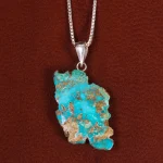 گردنبند فیروزه طرح ایران کد 22577