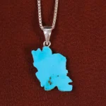 گردنبند فیروزه طرح ایران کد 22596