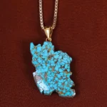 گردنبند فیروزه طرح ایران کد 22605