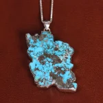 گردنبند فیروزه طرح ایران کد 22608