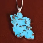 گردنبند فیروزه طرح ایران کد 22609