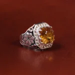 انگشتر سیترین مردانه کد 22661