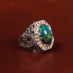 انگشتر اوپال مردانه کد 22665