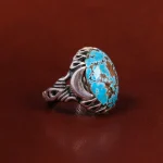 انگشتر فیروزه شجری مردانه کد 22674