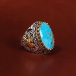 انگشتر فیروزه شجری مردانه کد 22679