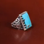 انگشتر فیروزه شجری مردانه کد 22719