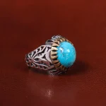 انگشتر فیروزه شجری مردانه کد 22725