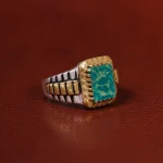 انگشتر فیروزه شجری مردانه کد 22731