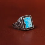 انگشتر فیروزه شجری مردانه کد 22740