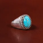 انگشتر فیروزه شجری مردانه کد 22743