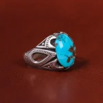 انگشتر فیروزه شجری مردانه کد 22744