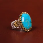 انگشتر فیروزه شجری مردانه کد 22749