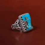 انگشتر فیروزه شجری مردانه کد 22752
