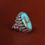 انگشتر فیروزه شجری مردانه کد 22755