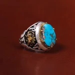 انگشتر فیروزه شجری مردانه کد 22756