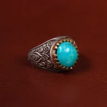 انگشتر فیروزه شجری مردانه کد 22766