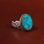 انگشتر فیروزه شجری مردانه کد 22769