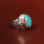 انگشتر فیروزه شجری مردانه کد 22772