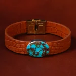 دستبند چرم فیروزه کد 22786