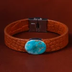 دستبند چرم فیروزه کد 22791