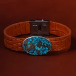 دستبند چرم فیروزه کد 22797