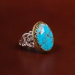 انگشتر فیروزه شجری مردانه کد 22803