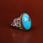 انگشتر فیروزه شجری مردانه کد 22814
