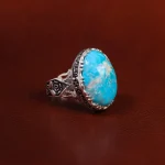 انگشتر فیروزه شجری مردانه کد 22825