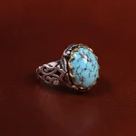 انگشتر فیروزه شجری مردانه کد 22837