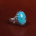 انگشتر فیروزه شجری مردانه کد 22840