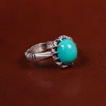 انگشتر فیروزه عجمی مردانه کد 22857