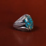 انگشتر فیروزه شجری مردانه کد 22885