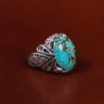 انگشتر فیروزه شجری مردانه کد 22889