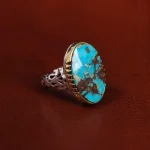 انگشتر فیروزه شجری مردانه کد 22899