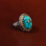 انگشتر فیروزه شجری مردانه کد 22902