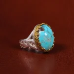 انگشتر فیروزه شجری مردانه کد 22921