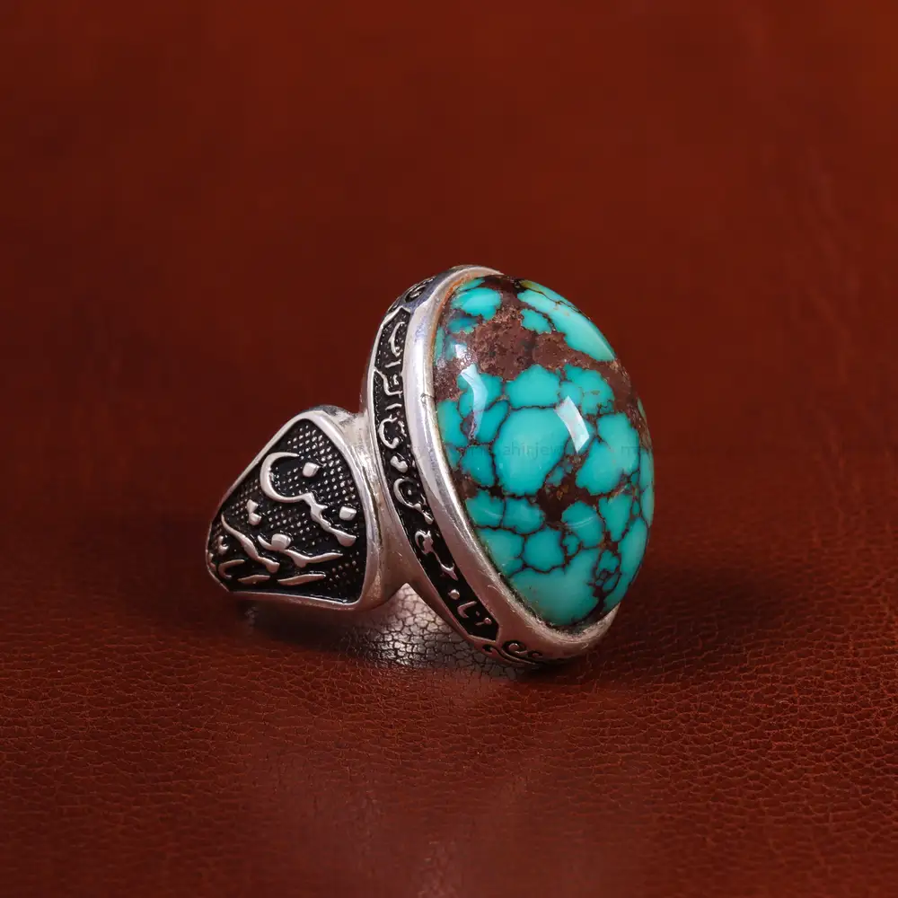 انگشتر فیروزه شجری مردانه کد 22923