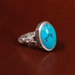 انگشتر فیروزه شجری مردانه کد 22925