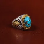 انگشتر فیروزه شجری مردانه کد 22927
