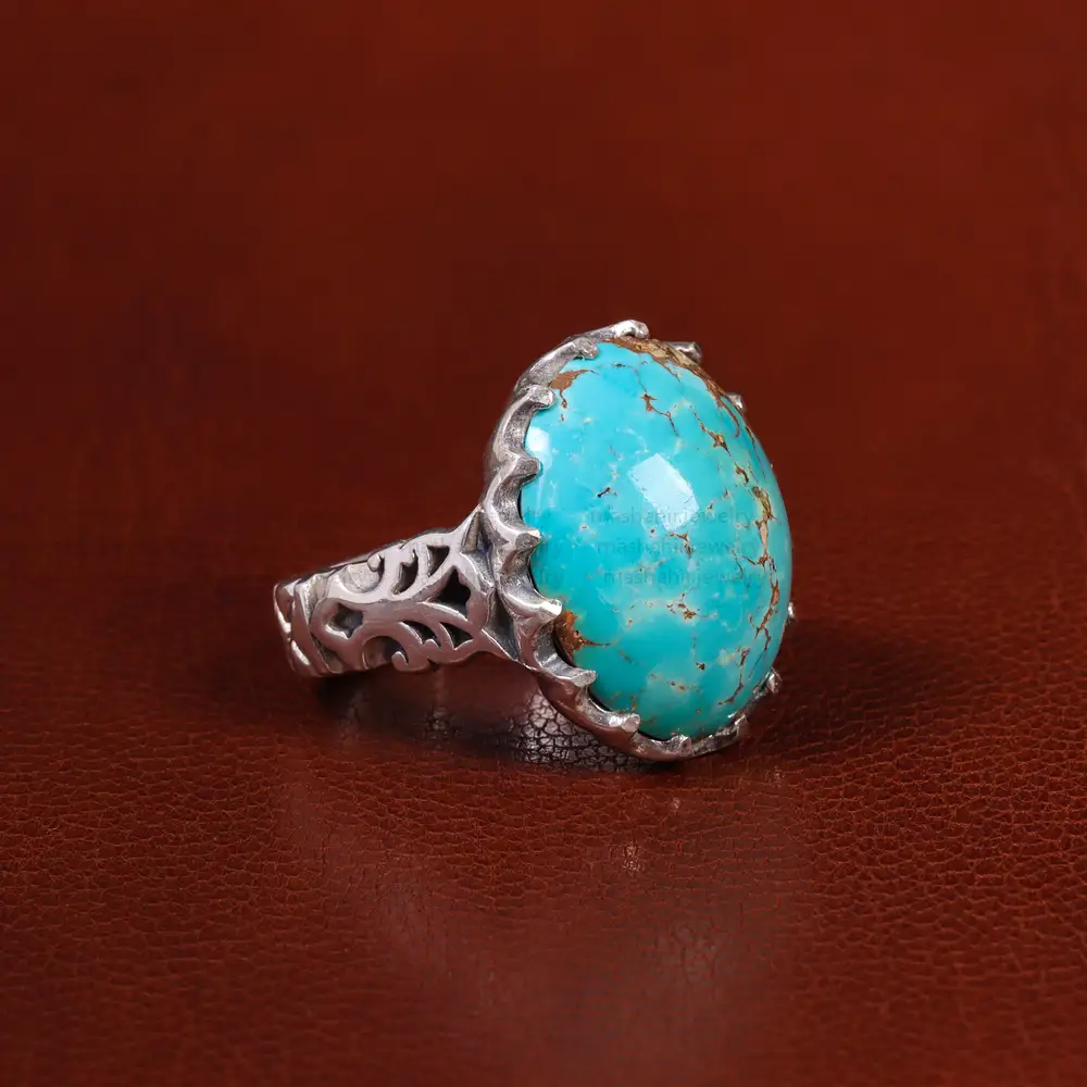 انگشتر فیروزه شجری مردانه کد 22932