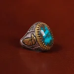 انگشتر فیروزه شجری مردانه کد 22935