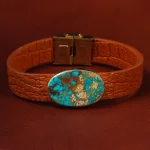 دستبند چرم فیروزه کد 22951