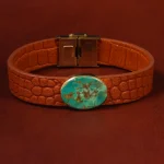 دستبند چرم فیروزه کد 22955