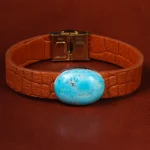 دستبند چرم فیروزه کد 22956