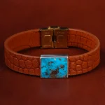 دستبند چرم فیروزه کد 22967