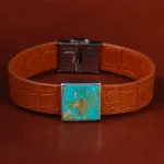 دستبند چرم فیروزه کد 22972