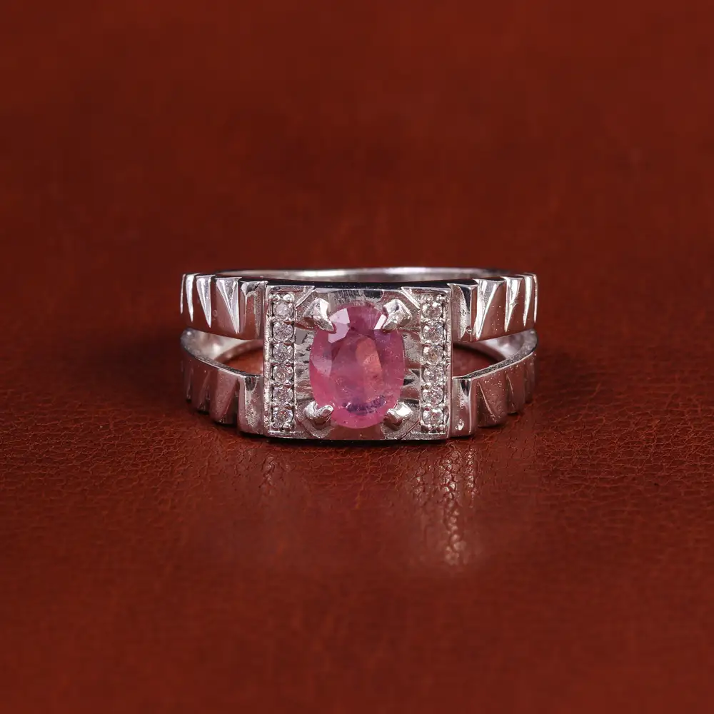 انگشتر یاقوت سرخ مردانه کد 22372