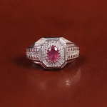 انگشتر یاقوت سرخ مردانه کد 22373